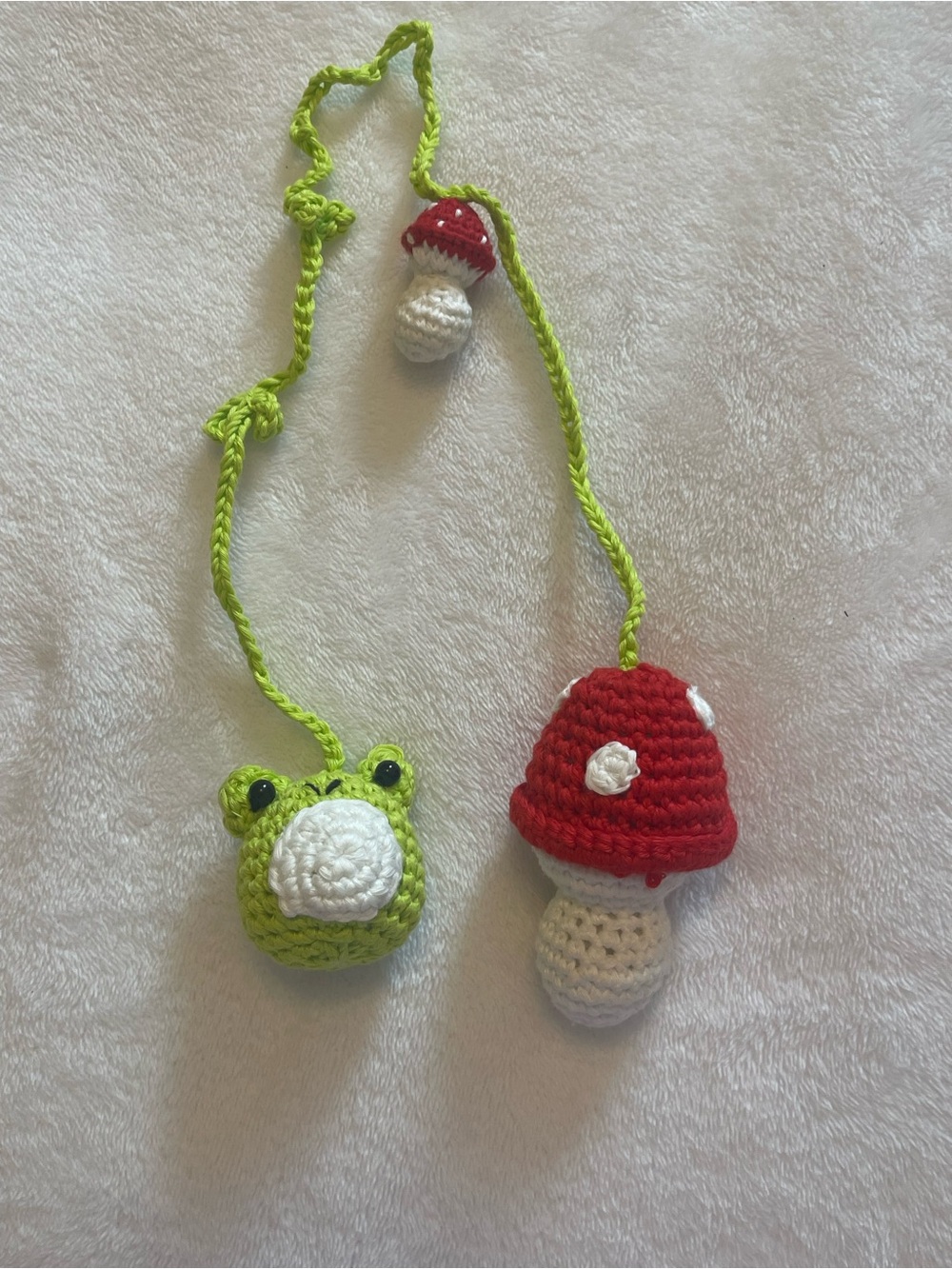 Frog Mushroom Car Charm